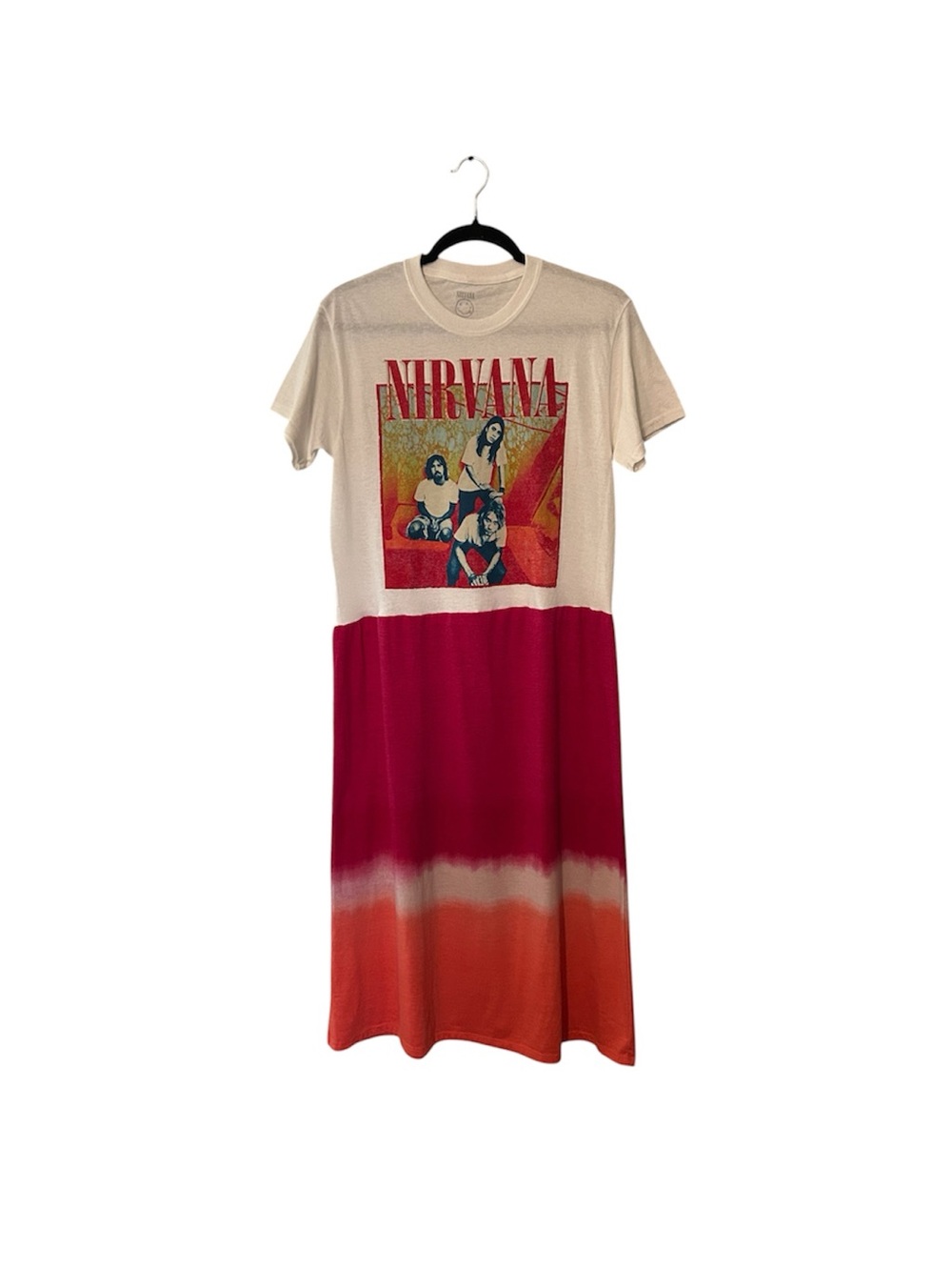 One of a kind upcycled Nirvana t shirt dress